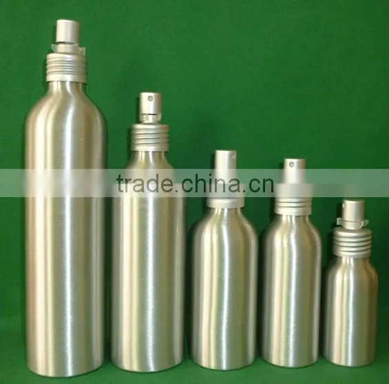 180ml Aluminium bottle with metal mist sprayer cap