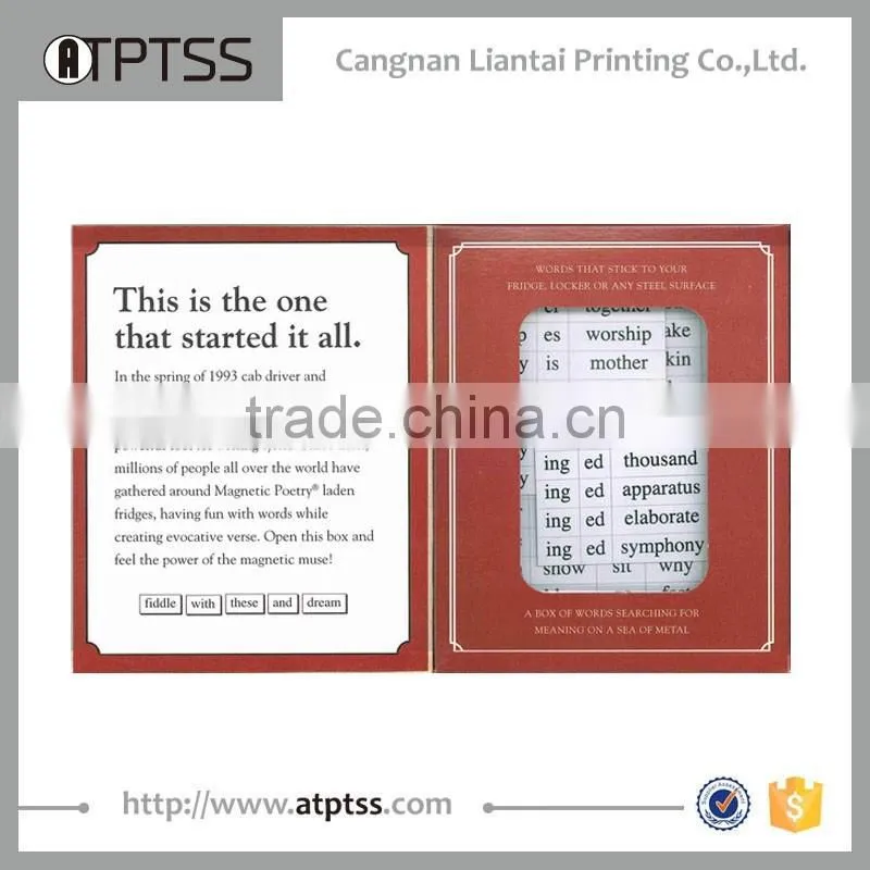 Novelty creative magnetic poetry kit