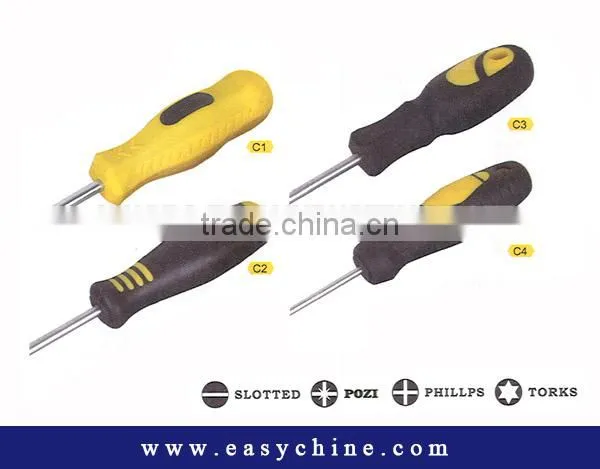 High Quality 45 Carbon Steel Crv Slotted Plastic Handle Screwdriver