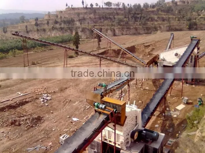 Double frame, large capacity and mobile Belt conveyor for crusher