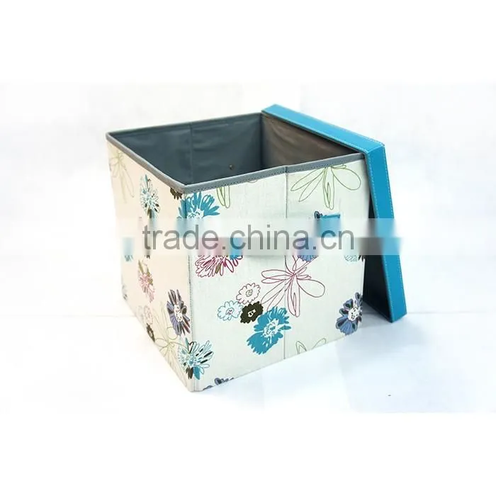 2 Piece Foldable Fabric Storage Cubes With Lid