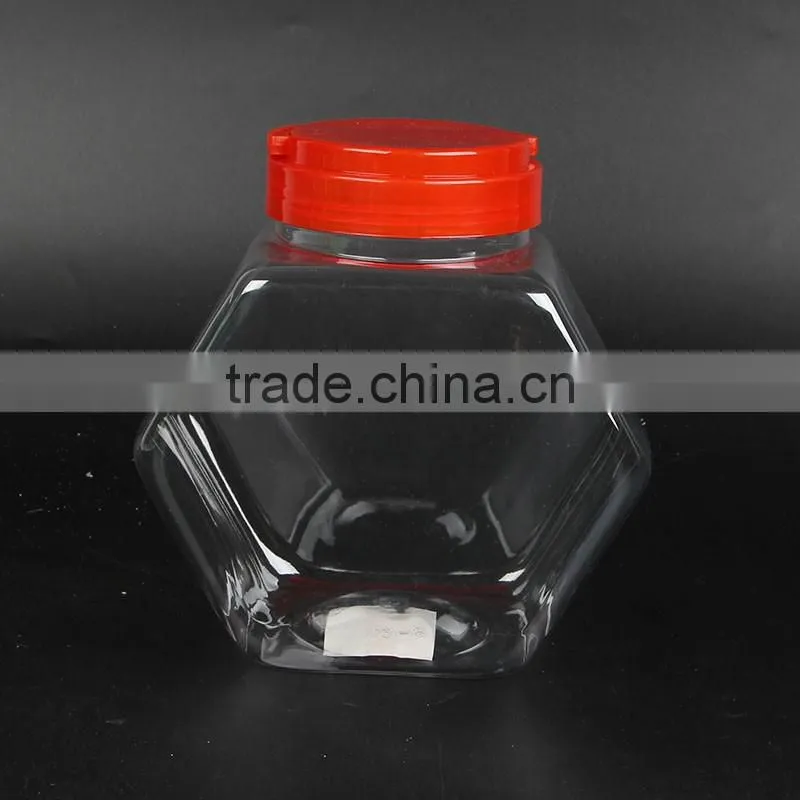 pet Food grade mini Plastic candy jar with lid