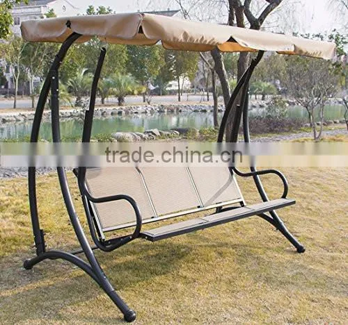 Outdoor Garden Yard 3 person Canopy Swing Hammock Chair