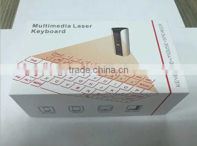 New Arrival Multimedia Laser Keyboard, Bluetooth Wireless Virtual Laser Keyboard With Mouse/Bluetooth Speaker