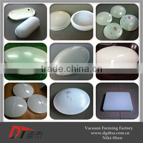 Large transparent lamp PC cover by vacuum forming