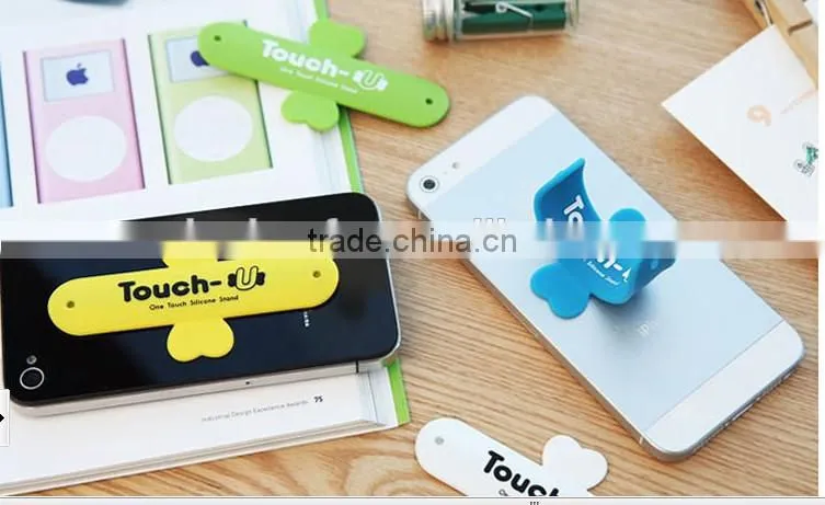 2014 promotional one touch silicone slap smartphone Holder