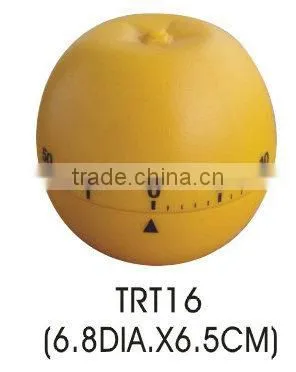Orange shape plastic mechanical countdown timer/kitchen sound timer