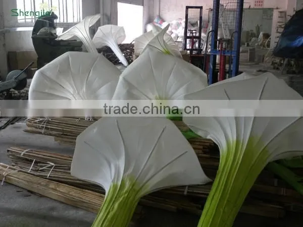China wholesale manufacturer make PU fake fairy tale world decorative artificial huge pink petunia flower for decoration