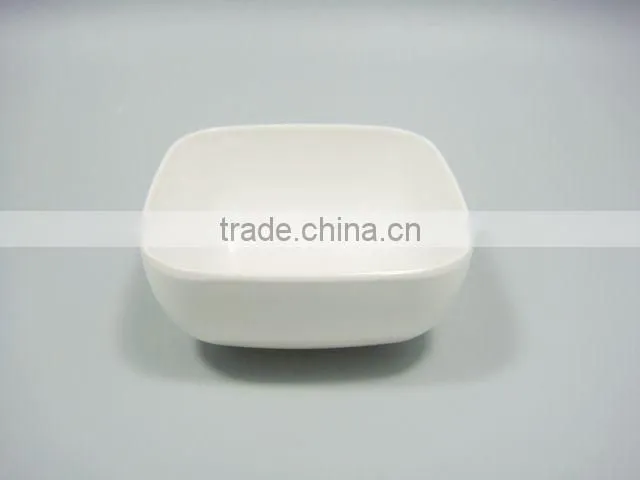 3"Unique Pure White Square Melamine Dishes