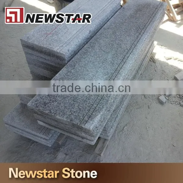 Chinese grey granite step Residential granite bullnose stair tile