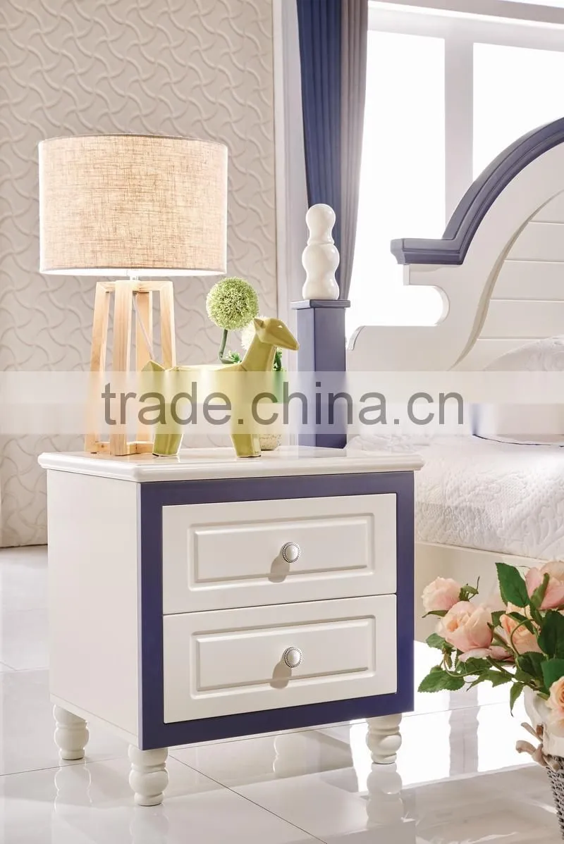MJ665 2016 new luxury colorful white bedroom set wooden children kids teenager bedroom set