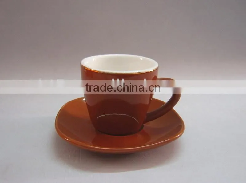 solid color ceramic espresso cups mugs and saucer