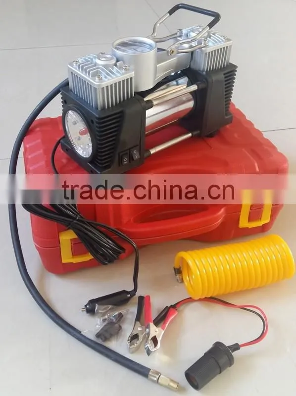 2 Cylinder Automatic Truck Tire Inflation Tyre Inflator Portabe DC 12v Mini Car Air Compressor