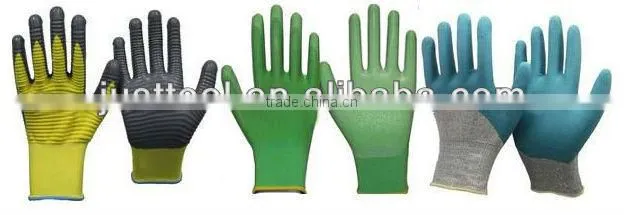 13G nitrile coated Nylon glove with PVC dots