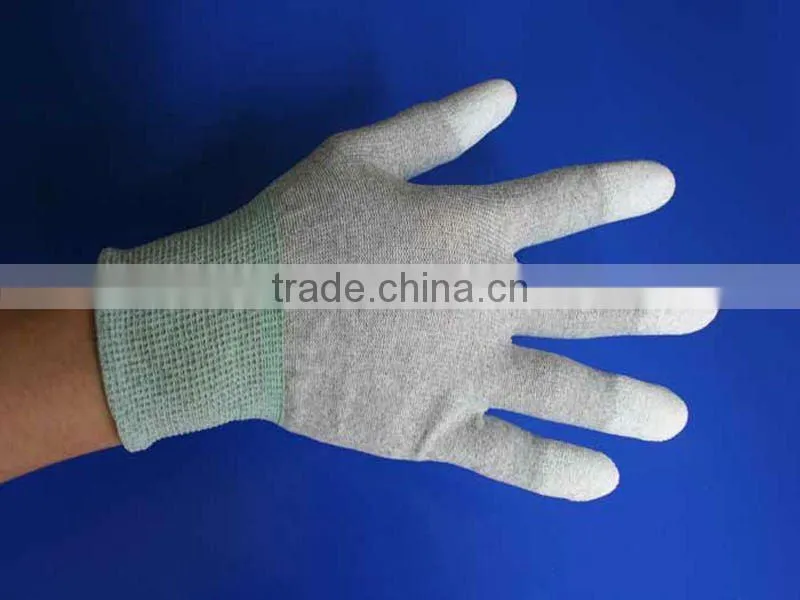 White nylon gloves with polyurethane