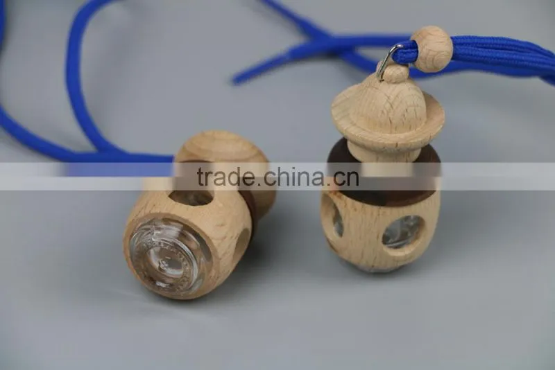 5ml Car Room Hanging Perfume Essential Oil Air Freshener Auto Glass Wood Bottle,Temple shape car perfume bottle