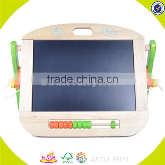 Wholesale top quality wooden black and white writing board educational children wooden black and white board W12B018