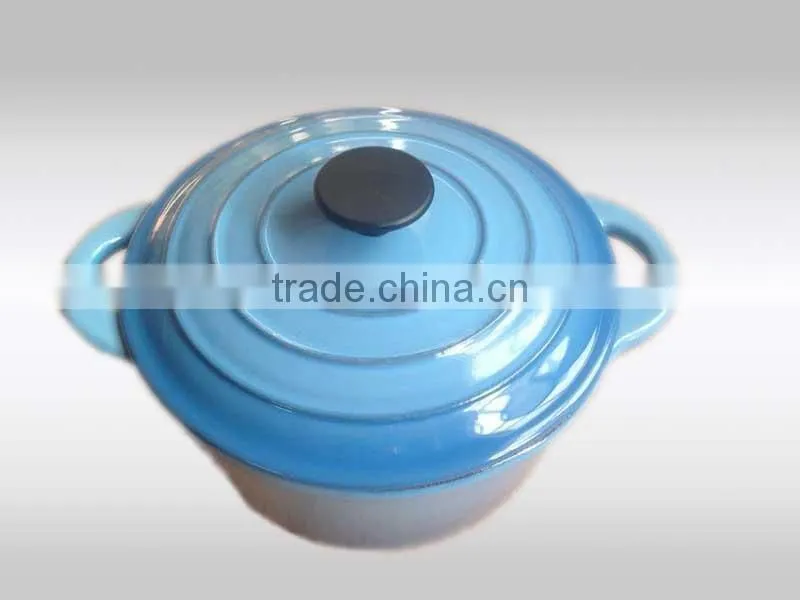 Enamel coated cast iron containers