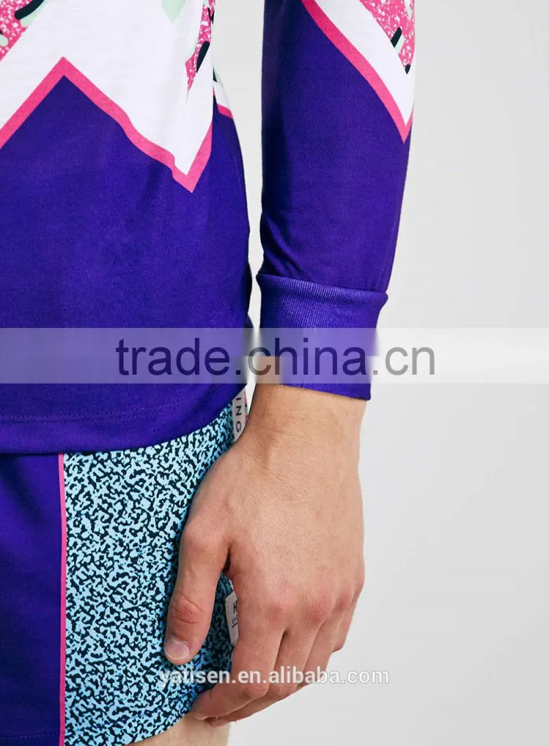 OEM Sports T-Shirt for men tight fit long sleeve t shirt with curved hem slim fit training shirts
