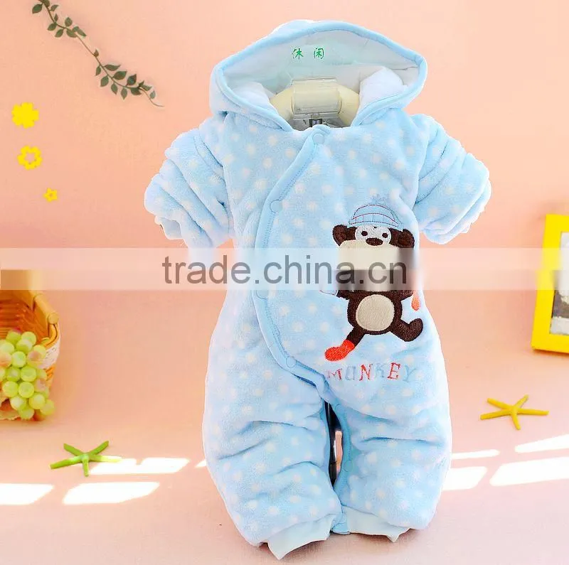 New Design 100% Cotton Casual Baby Clothing Sets long sleeved In Winter