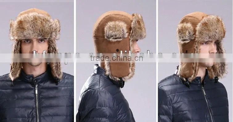 Winter fur trapper hat winter custom trapper hat