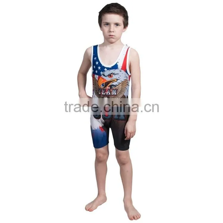 Dry fit breathable wrestling singlets could plus size