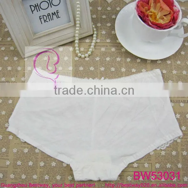 Open hot sex girl photo of sexy stock products sexy boyshort panties front transparent floral lace with bow back bamboo fabric
