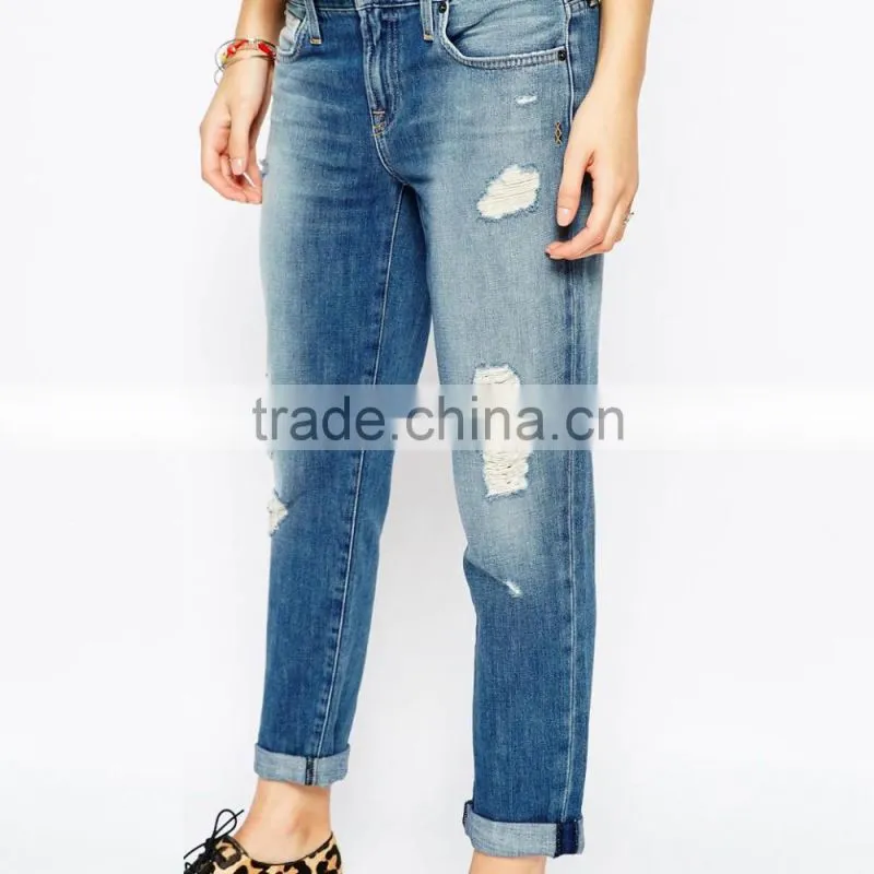 high quality soft sexy fashion ripped jeans women wholesale