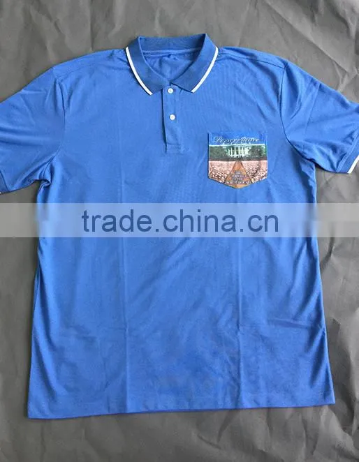 Best quality polo shirt design cotton with pocket printed