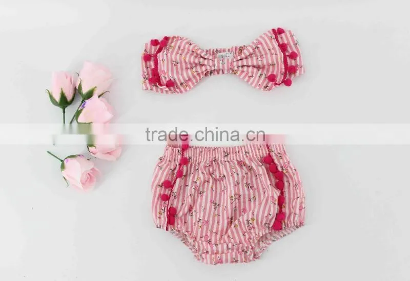 Balloon pattern baby swimwear cotton bikini ruffle bloomer summer beach wear