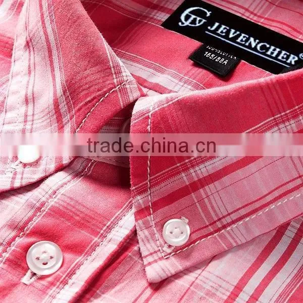 plaid three button collar casual mens red flannel shirt