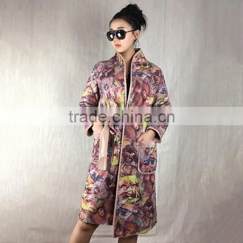 2016 new real wool coat, sheep shearing velvet jacket real fur coat, woman of a long warm coat Chinese stand collar long sleeved