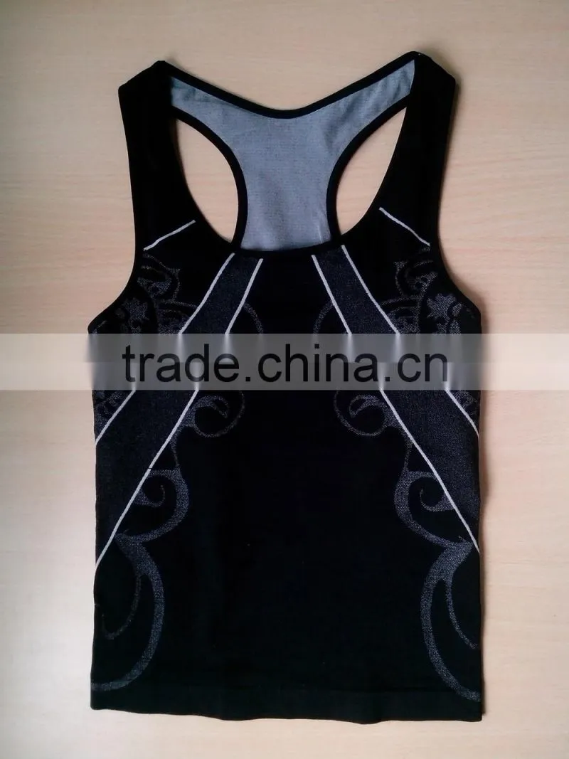 Seamless yarn dyed sports tank top