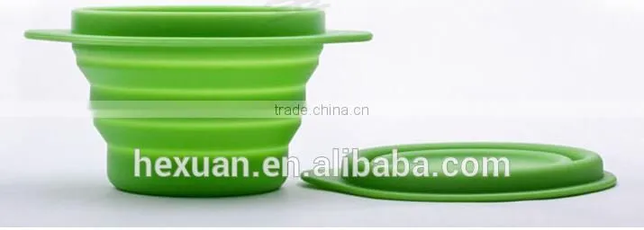 OEM, many colors,Silicone Baby Suction Bowls with Lid,kids silicone bowl