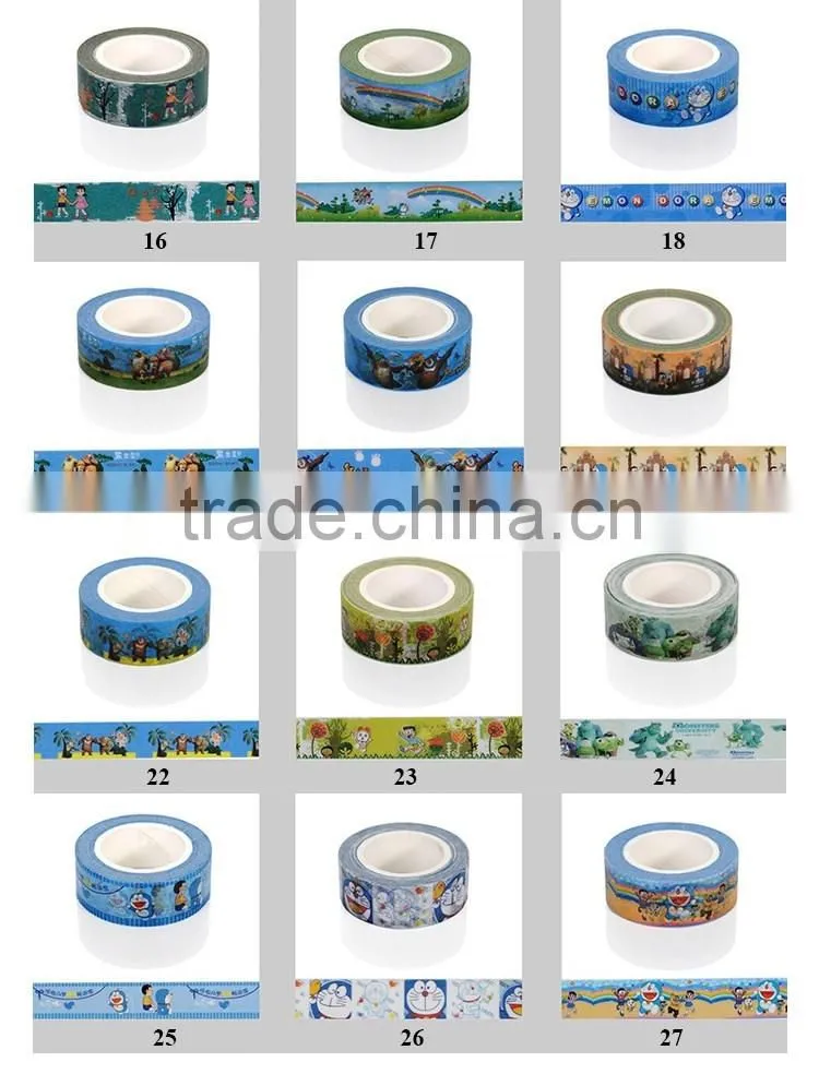 1.5cm*10m Cartoon Kawaii Washi Tape for planner embellishments