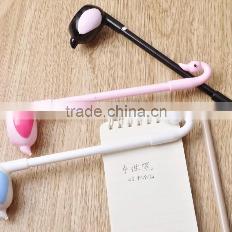 0.5mm black ballpoint pen customizable swan shape gel pen office stationry