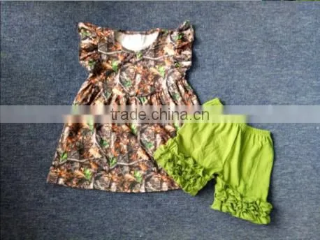 New Fashion Little Baby Cotton Outfit Western Girls Summer Clothing Set Tunic Toddler Girls Clothing Outfits