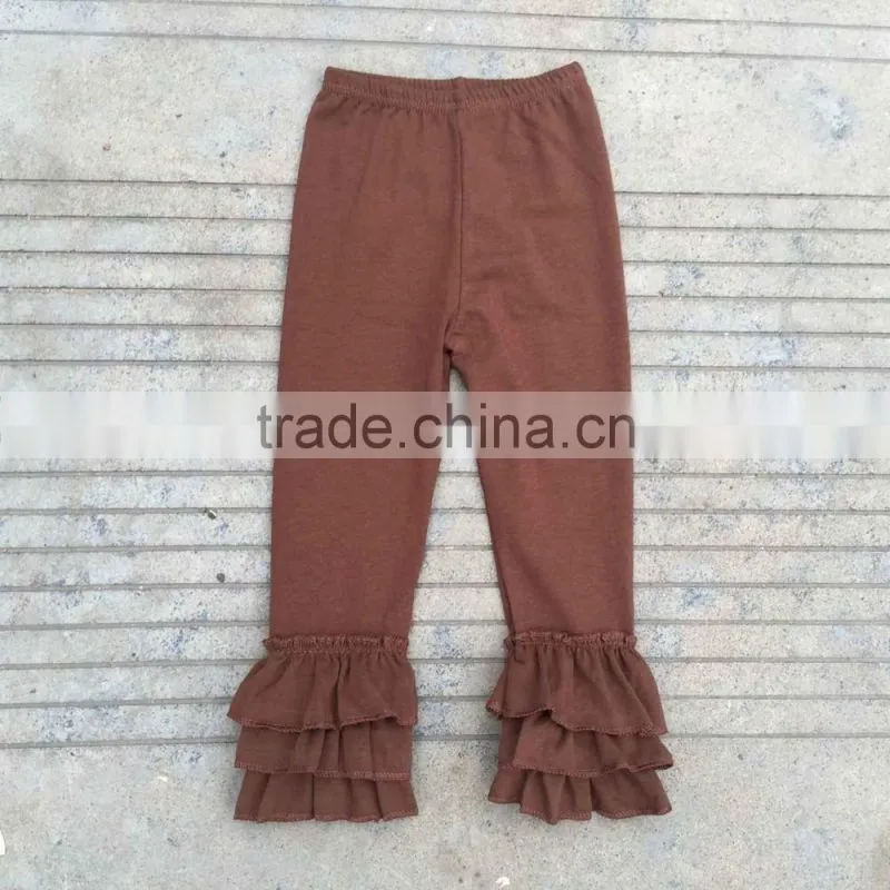 Cheap High Quality printing 100% made of cotton soft short & pants girl ruffle pants