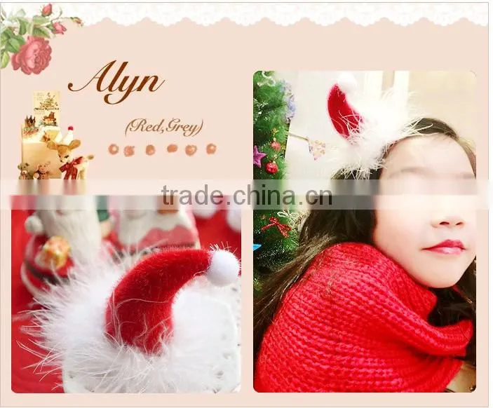 Alibaba Wholesale mini top headband santa hats Christmas headband