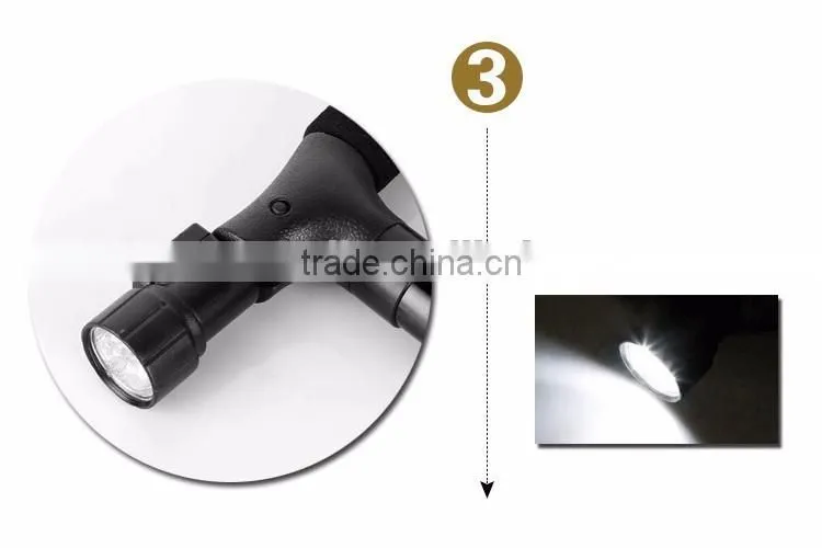 Ultimate LED Magic cane with Alarm device for asking help when old people fall down
