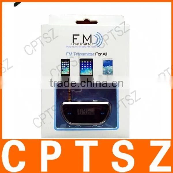 Hands-free talking for smart phones Mini FM Transmitter with LCD-Display