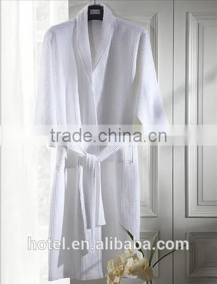 100% cotton plus size quilted waffle bathrobe for wholesale