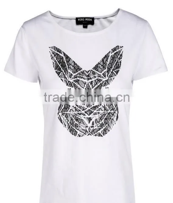 Latest pattern women printed t shirts wholesale make your own design