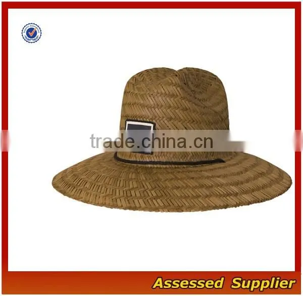 Custom Australia men's brands straw surf hat lifeguard safari straw hat Sombrero straw hat wholesale