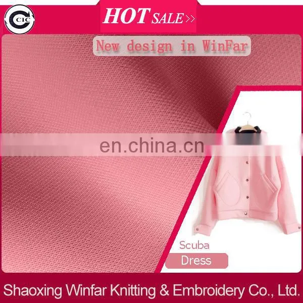 winfar Polyester DTY scuba interlock textile lycra fabric for girl dress