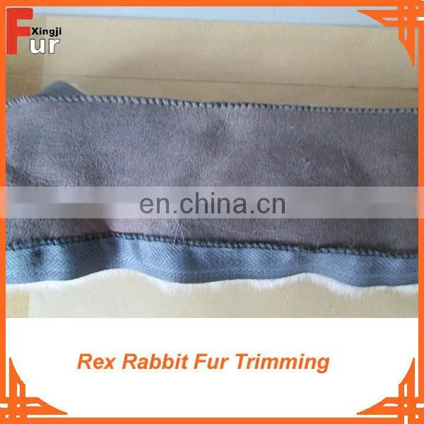 Factory Dyed Two tone color Rex Rabbit Fur Trimming