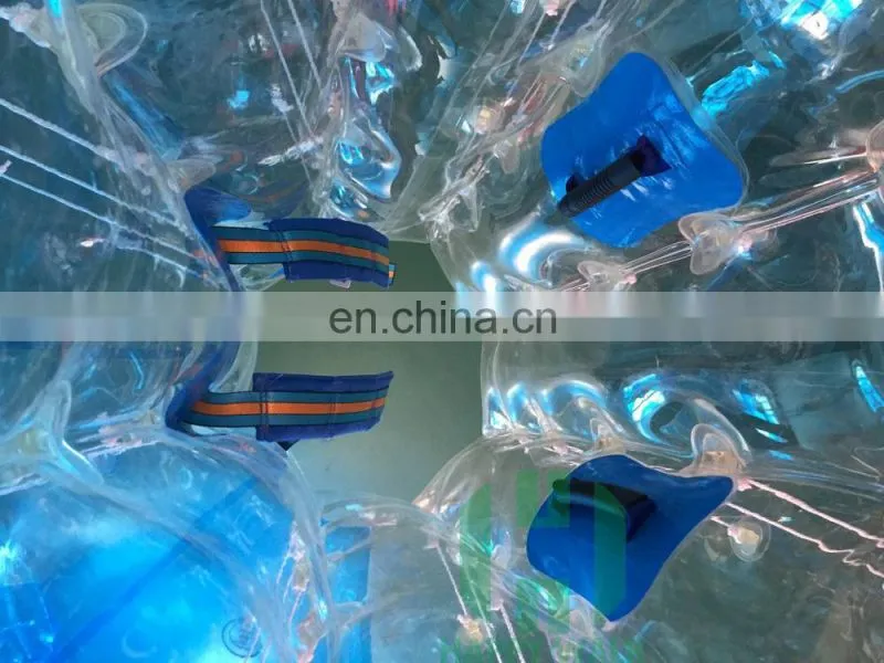 Half Clear and Half Red/Blue 0.8mm 100% TPU 1.5m Dia bubble soccer inflatable giant globe ball body bumper ball for adult