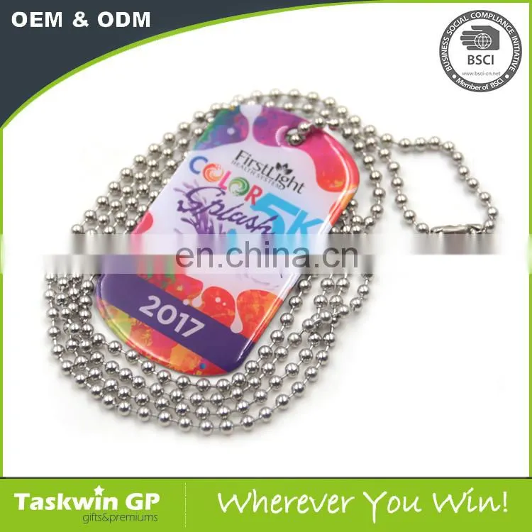 Custom personalized Digital offset printing anodized aluminum metal Fancy dog tag