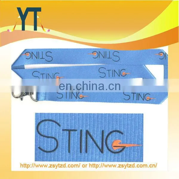 Silicone print lanyards in blue