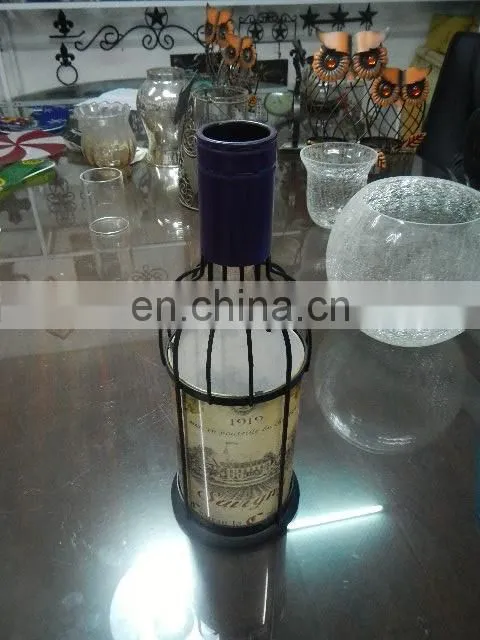 wine bottle shape metal candle holder, iron candlestick
